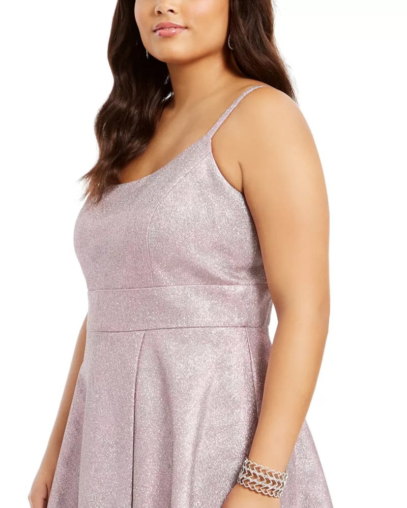 Womens pink fit and flare dress online